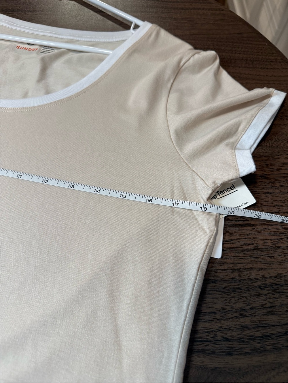 Sundry Ringer Scoop Neck T-Shirt - Picture 4 of 5